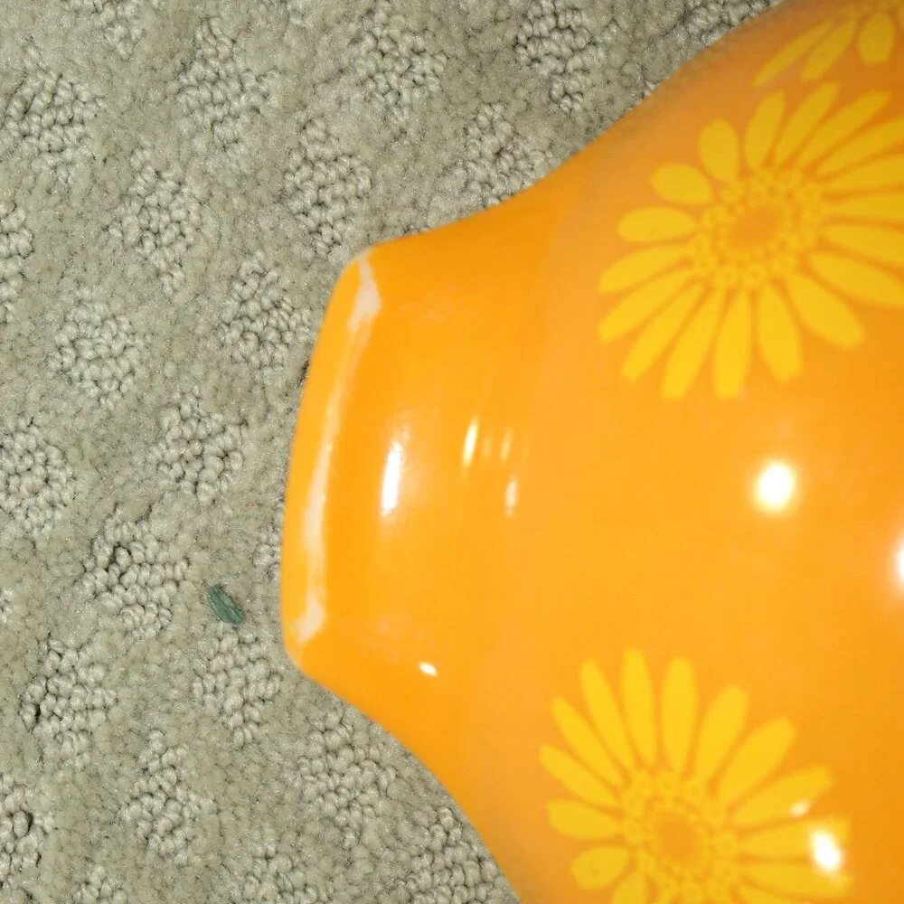 Complete Set of 4 Pyrex Vtg Sunflower 441 - 444 Nesting Cinderella Mixing Bowl